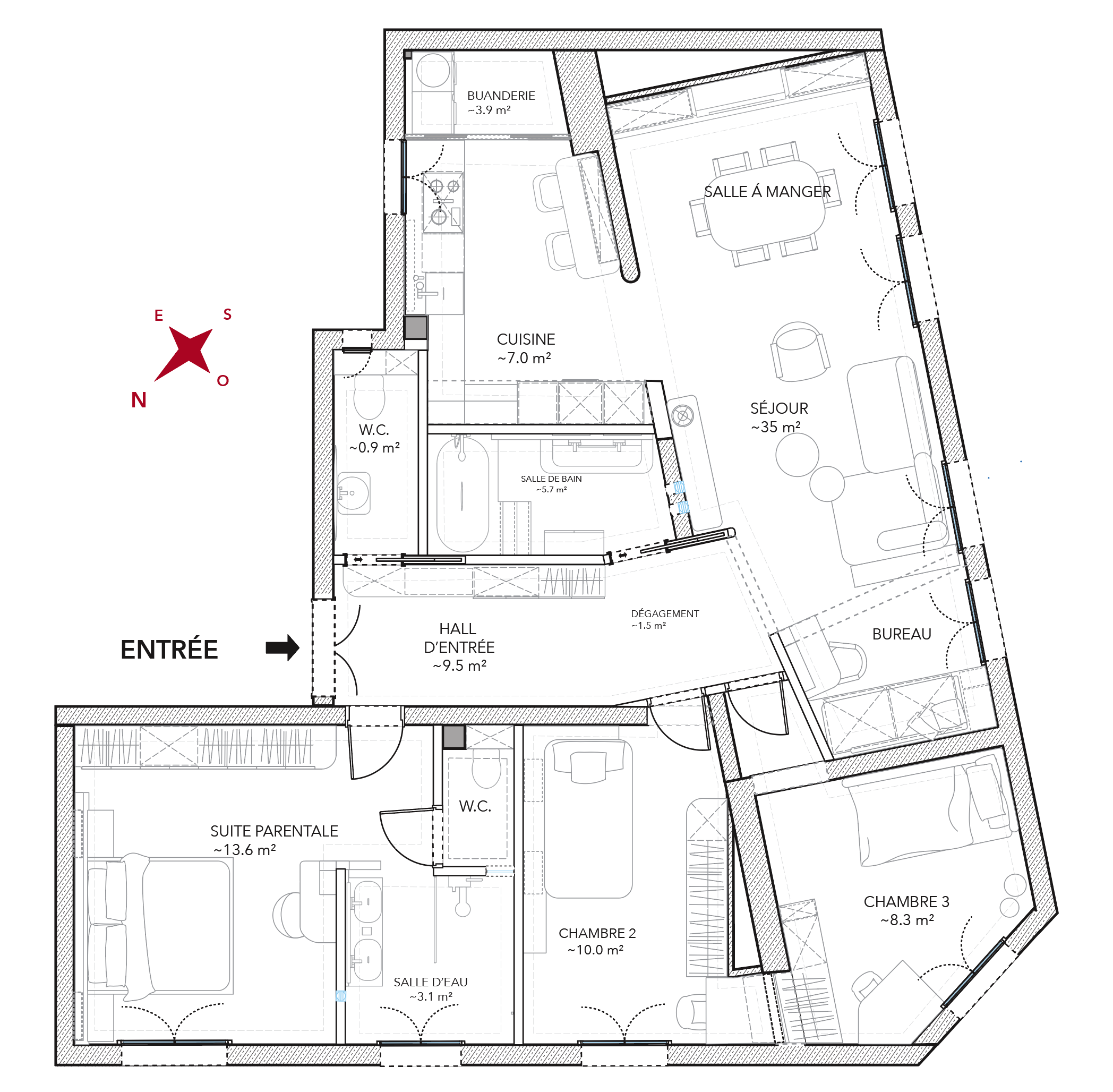 Plan aménagement Chalet